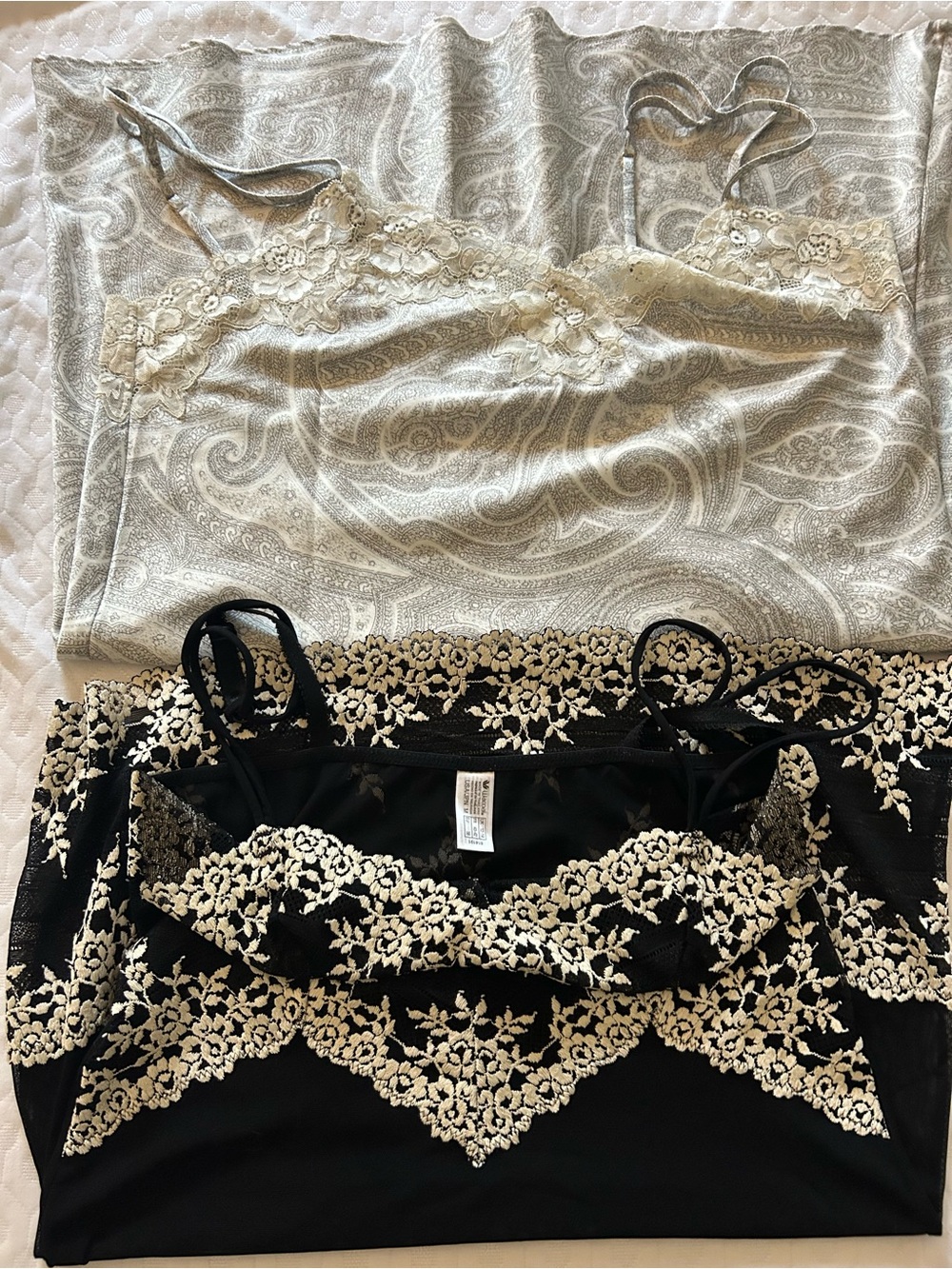 Lace-Trim Chemises- sold as a set
